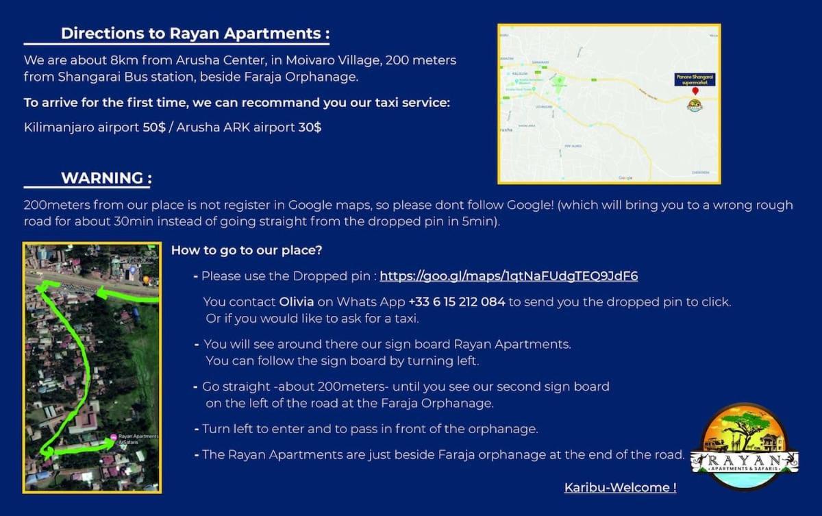 Rayan Apartments & Safaris Arusha Kültér fotó